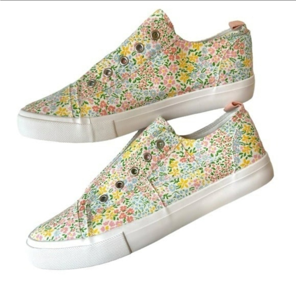 SERRA Spring Floral Ladies Canvas Slip on Sneakers Size 9 NIB - Picture 3 of 5